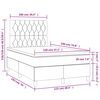 vidaXL Boxspring met matras en LED stof zwart 120x190 cm
