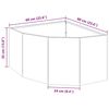 vidaXL Hoek Plantbak Wit 60 x 60 x 35 cm Staal