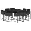 vidaXL 9-delige Tuinset poly rattan zwart