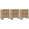vidaXL Dressoir 3 st Artisan Eiken 60 x 35 x 70 cm