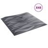 vidaXL Wandpanelen 48 pcs Stone Grey 50 x 50 cm XPS Schuim