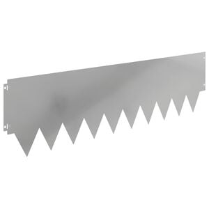 vidaXL Tuinrand 10 pcs 103 x 30 cm metaal Zilverkleurig