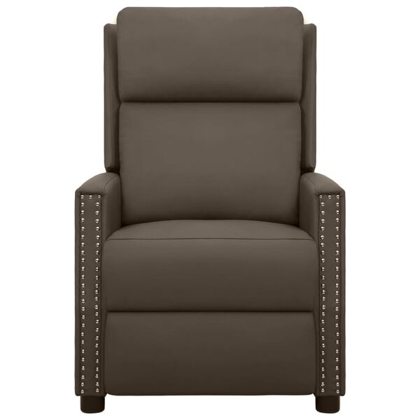 vidaXL Massagestoel elektrisch kunstleer grijs