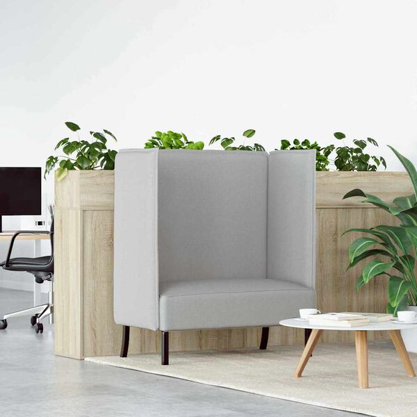 vidaXL Hoge Rug Bank 101cm Wolken grijs Stof