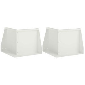 vidaXL Keerwand 2 st 50 x 50 x 30 cm Staal Wit
