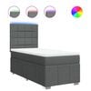 vidaXL Boxspring met matras stof donkergrijs 90x190 cm