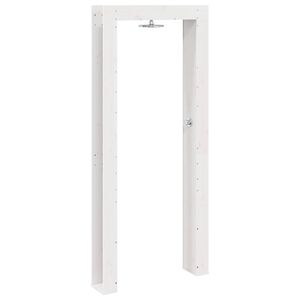 vidaXL Buitendouche 226 cm Massief grenenhout en roestvrij staal Wit