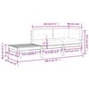 vidaXL Tuinbank met kussens en voetenbank ge&iuml;mpregneerd grenenhout