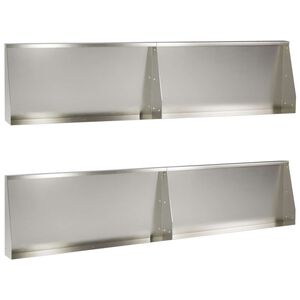 vidaXL Keerwand 4 st 100 x 12 x 30 cm Roestvrij staal zilver