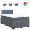 vidaXL Boxspring met matras fluweel donkergrijs 120x190 cm