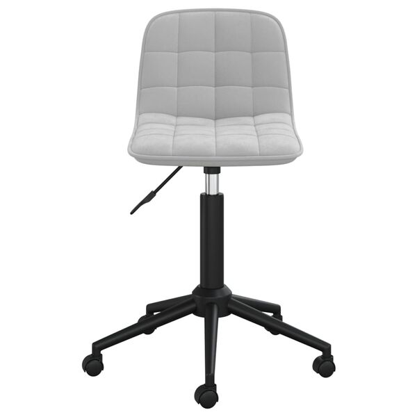 vidaXL Eetkamerstoelen draaibaar 2 st fluweel lichtgrijs