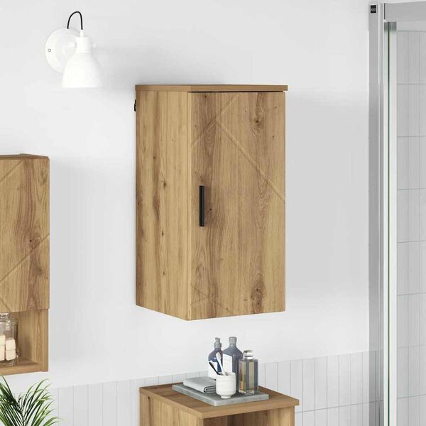 vidaXL Badkamer Kast Wandgemonteerd Artisan Eiken 30 x 31,5 x 61 cm