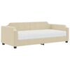 vidaXL Slaapbank met matras 80x200 cm stof cr&egrave;mekleurig