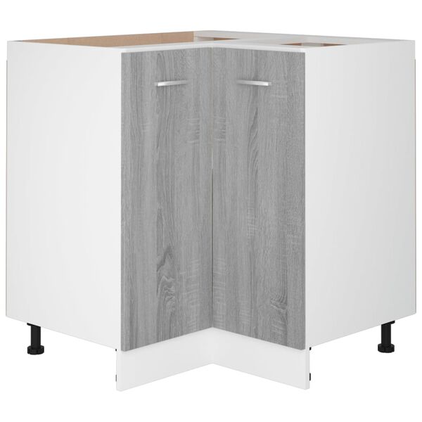 vidaXL Keukenkastje Lyon 75,5x75,5x81,5 cm bewerkt hout grijs sonoma eiken