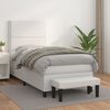 vidaXL Boxspring met matras kunstleer wit 100x200 cm