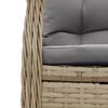 vidaXL 3-delige Bistroset met kussens poly rattan beige