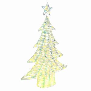 vidaXL Kerstboom met 120 LED Warmwit 120 cm PET