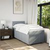 vidaXL Boxspring met matras stof lichtgrijs 90x190 cm