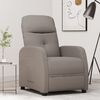 vidaXL Fauteuil verstelbaar stof taupe