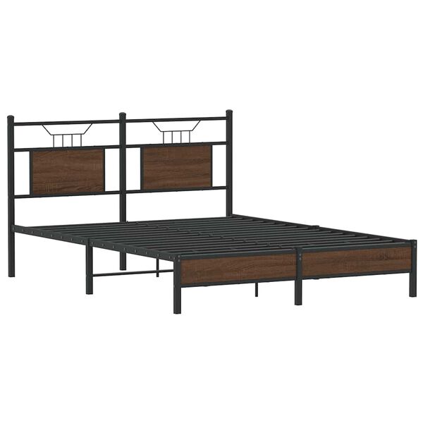 vidaXL Bedframe zonder matras bewerkt hout bruin eikenkleur 150x200 cm