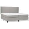 vidaXL Boxspring met matras stof lichtgrijs 200x200 cm
