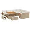 vidaXL Tuinbankenset 12 st Beige poly rattan