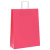 vidaXL Papieren zakken 50 st met hengsels 32x12x42 cm roze
