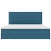 vidaXL Opslag bed met matras Donkerblauw 200 x 200 cm Fluweel