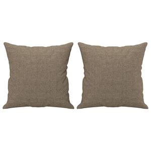 vidaXL Sierkussens 2 st 40x40 cm stof taupe