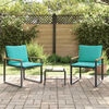 vidaXL Meubelsets met kussen 3 pcs Zwart en Turquoise Rattan