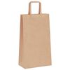 vidaXL Papieren zakken 250 st met hengsels 21x11x36 cm bruin