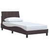 vidaXL Bedframe zonder matras "Hanko" 90x190 cm stof donkerbruin