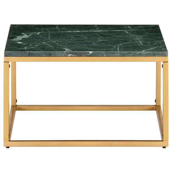 vidaXL Salontafel 60x60x35 cm echt steen met marmeren textuur groen
