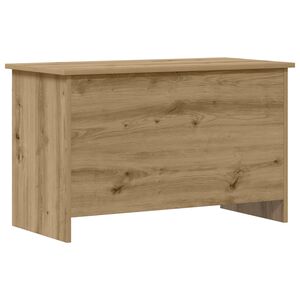 vidaXL Opbergkist Artisanaal eiken 80 x 40 x 50 cm Bewerkt hout