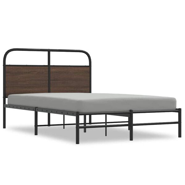 vidaXL Bedframe zonder matras bewerkt hout bruin eikenkleur 120x190 cm