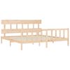 vidaXL Bedframe met hoofdbord massief hout