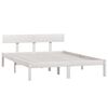 vidaXL Bedframe massief grenenhout wit 160x200 cm