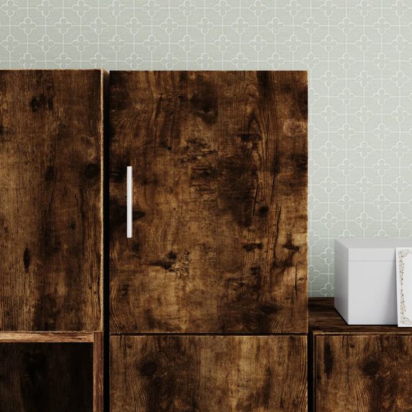 vidaXL Wandkast 30x42,5x40 cm bewerkt hout gerookt eikenkleurig