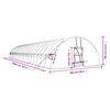 vidaXL Tuinkas met stalen frame 120 m&sup2; 20x6x2,85 m groen