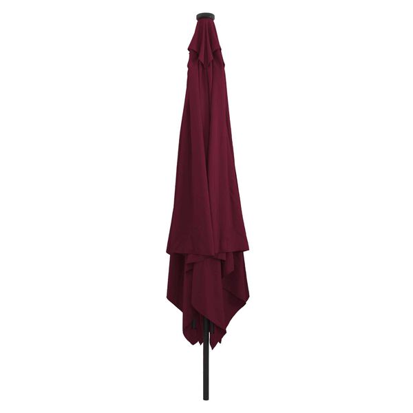 vidaXL Tuinparasol Rood en Zwart 295 x 295 x 245 cm Polyester en staal