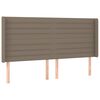 vidaXL Hoofdbord LED 203x16x118/128 cm stof taupe