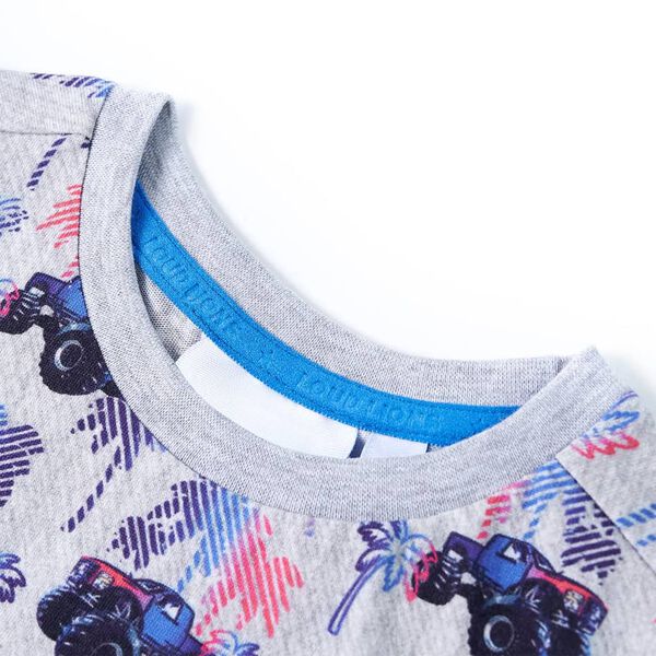 Kindershirt 128 gemêleerd grijs