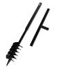 vidaXL Grondboor met handvat en schroefkop (dubbele schroef) 120 mm (zwart)
