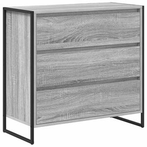 vidaXL Dressoir met lade Grijs Sonoma 79 x 36 x 75.5 cm Bewerkt hout