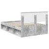 vidaXL Bedframe met hoofdeinde Beton 120 x 190 cm Massief grenenhout