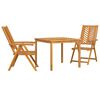 vidaXL Tuin eettafelset 3 st Bruin Massief Acaciahout