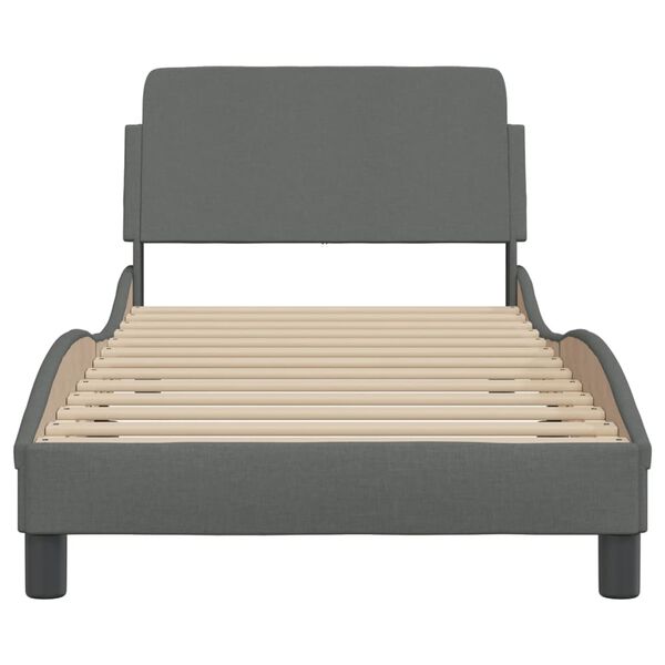 vidaXL Bedframe "Dover" 80x200 cm stof donkergrijs