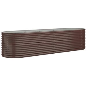 vidaXL Plantenbak 296x80x68 cm gegalvaniseerd staal bruin