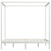 vidaXL Hemelbedframe met 2 lades massief grenenhout wit 140x200 cm