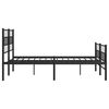 vidaXL Bedframe met hoofd- en voeteneinde metaal zwart 140x190 cm